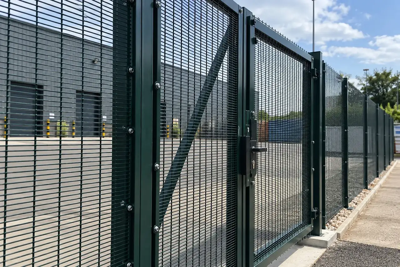 358 weldmesh security fencing with gate